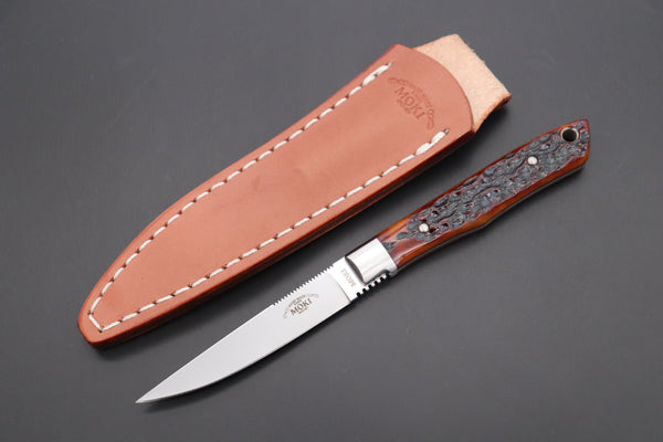 MOKI "2023 Limited Edition" HM-535RCZ "Trout & Bird Knife (Richmond Jigged Bone Handle)"