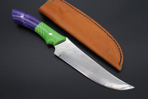 Mr. Asanuma TA-3 Damascus Bowie Knife "JUMA-TWO-TONE Custom Handle"