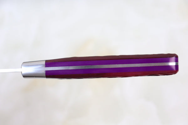 Hattori 傘 SAN-GECKO Limited Edition GECKO-3P Gyuto 210mm (8.2 Inch, Purple Color Jigged Bone Handle)