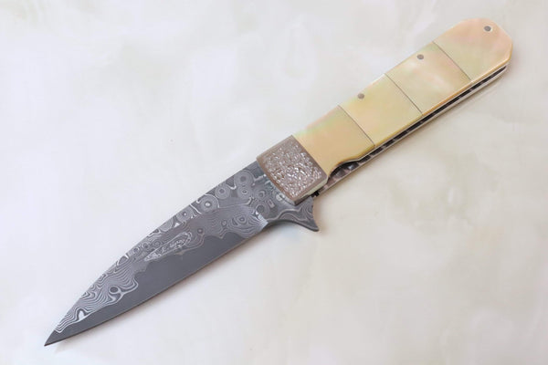 Koji Hara KH-315 "ATSUSHI III" | Hammer Forged R-2 Damascus Blade - JapaneseKnifeDirect.Com