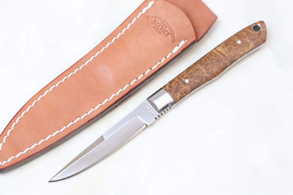 MOKI TS-530J  "Trout & Bird Knife (Quince Burl Wood Handle)" - JapaneseKnifeDirect.Com