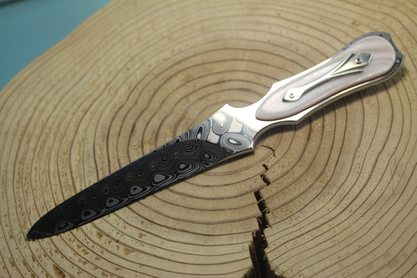 Ritsu Maruyama RM-20  "LITTLE DAGGER" DS93X Hakkapella Damascus blade