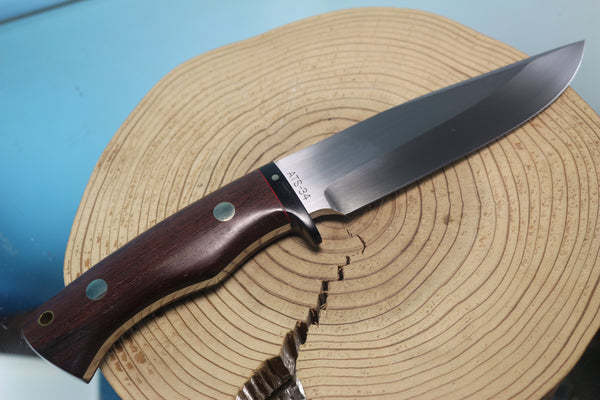 Fumio Inagaki FI-870 Tagayasan Spear Point Hunter, 5-1/2" Hitachi Premium ATS-34 Blade