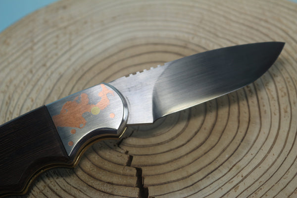 Fumio Inagaki FI-110 GERBER Magnum Hunter Replica, Lock back Folders, SHSS Hamaguri-ba Blade, Tagayasan wood Handle