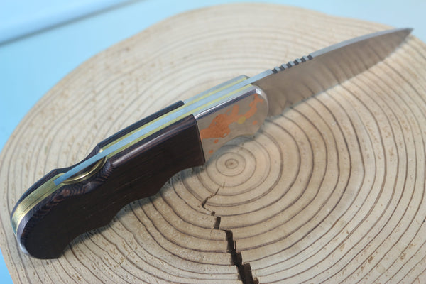 Fumio Inagaki FI-110 GERBER Magnum Hunter Replica, Lock back Folders, SHSS Hamaguri-ba Blade, Tagayasan wood Handle