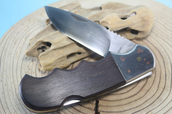 Fumio Inagaki FI-110 GERBER Magnum Hunter Replica, Lock back Folders, SHSS Hamaguri-ba Blade, Tagayasan wood Handle