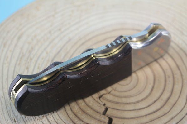 Fumio Inagaki FI-110 GERBER Magnum Hunter Replica, Lock back Folders, SHSS Hamaguri-ba Blade, Tagayasan wood Handle