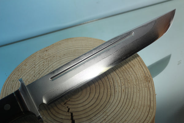 Fumio Inagaki FI-960  10-inch Big Bowie Knife. VG-10 Damascus blade with Gorgeous Premium Desert Ironwood Burl Handle