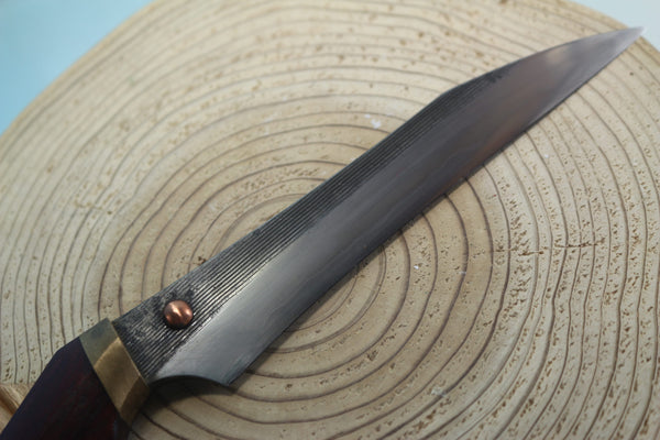 Yukio Nibe  R6-16  Ken-Nata made from Antique Black Forged Carbon steel, cladded with Hagane Single edge