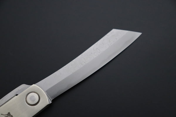 Hattori KD30-HIGO Cowry X Damascus "Elegant Edition" Higonokami Folding Knife