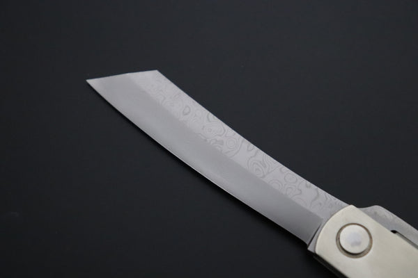 Hattori KD30-HIGO Cowry X Damascus "Elegant Edition" Higonokami Folding Knife