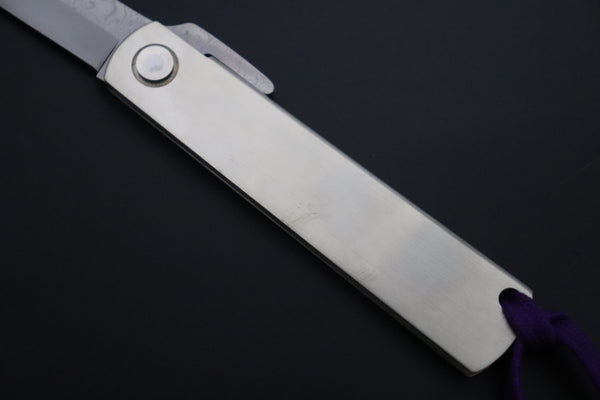 Hattori KD30-HIGO Cowry X Damascus "Elegant Edition" Higonokami Folding Knife