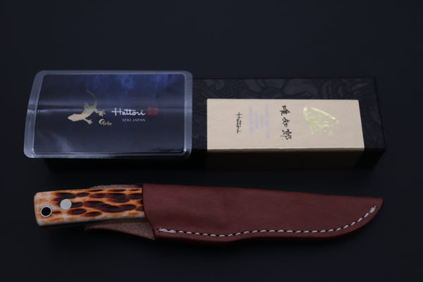 Hattori 傘 SAN-GECKO Last Solid VG-10 Limited Edition GECKO-35 #841 Wild Little Hunter (Jigged Bone Handle)