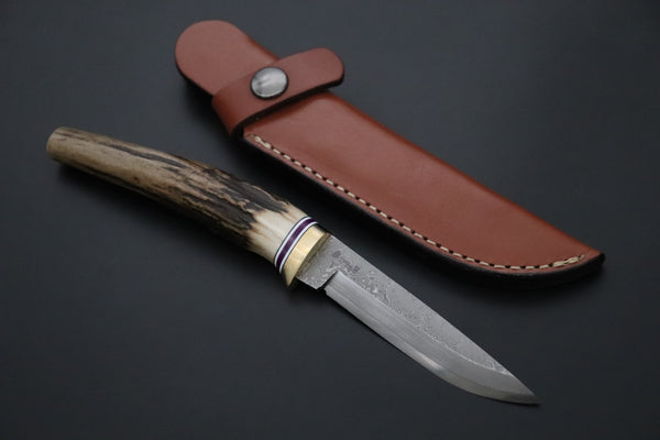 Hattori 傘 SAN Limited Edition SAN-160 Cowry-X Damascus ”Wild Flow” (Single Bevel Edge)