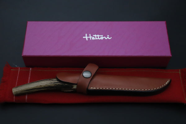 Hattori 傘 SAN Limited Edition SAN-160 Cowry-X Damascus ”Wild Flow” (Single Bevel Edge)
