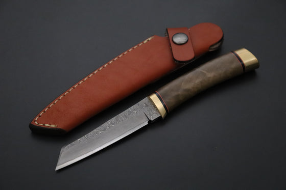 Hattori 傘 SAN Limited “Natures Edition” SAN-158 "Cowry X Damascus Classic Tanto"
