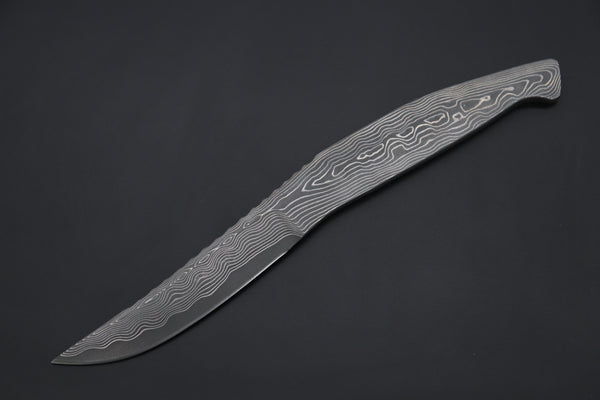 Koji Hara KH-510 Koji's Hammer Forged Damascus Custom Utility Steak Knife I