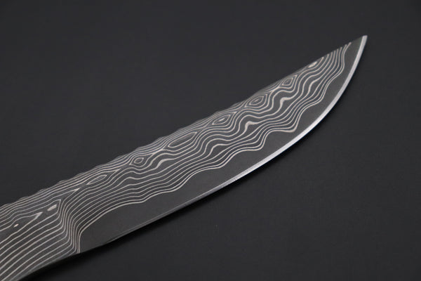 Koji Hara KH-510 Koji's Hammer Forged Damascus Custom Utility Steak Knife I