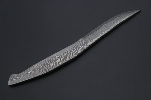 Koji Hara KH-510 Koji's Hammer Forged Damascus Custom Utility Steak Knife I