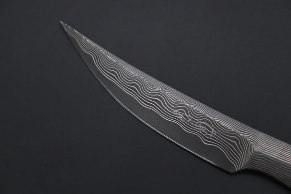 Koji Hara KH-520 Koji's Hammer Forged Damascus Custom Utility Steak Knife II