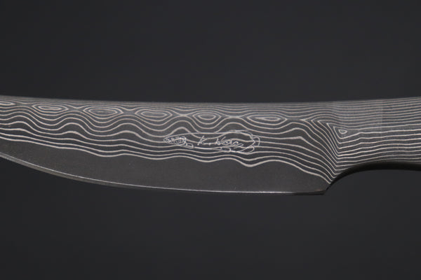 Koji Hara KH-520 Koji's Hammer Forged Damascus Custom Utility Steak Knife II