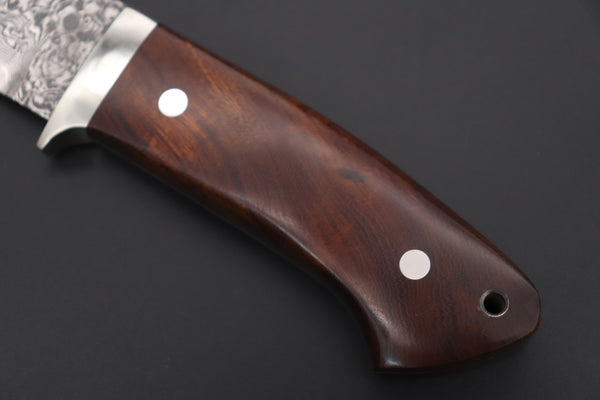 Mr. Itou  IT-550 Drop Point Hunter, 5-1/2" R2 Damascus Blade, Premium Desert Ironwood Handle