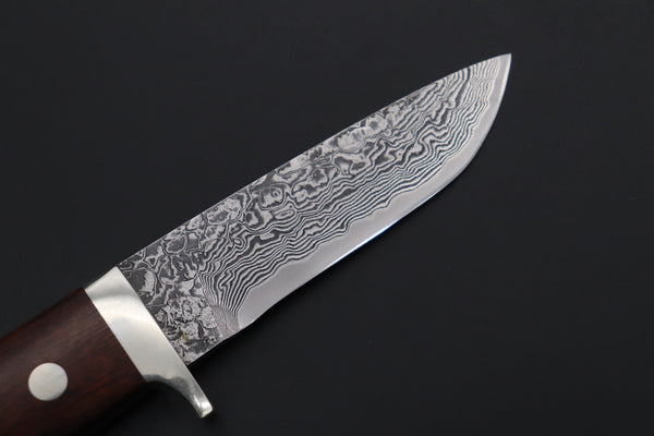 Mr. Itou  IT-590S Drop Point Hunter,  3-1/2" R2 Damascus Blade, Premium Desert Ironwood Handle