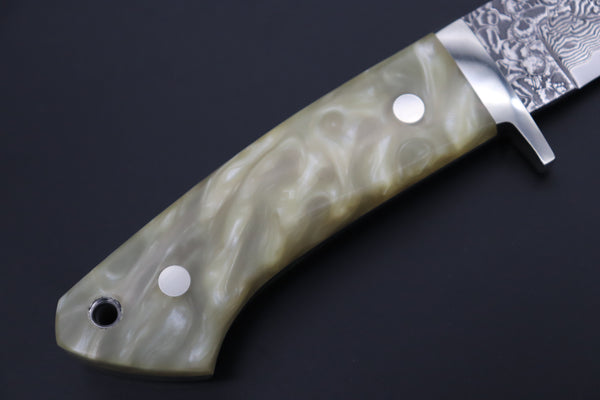 Mr. Itou  IT-530B Drop Point Hunter, 5" R-2 Damascus Blade, Hybrid Resin Handle