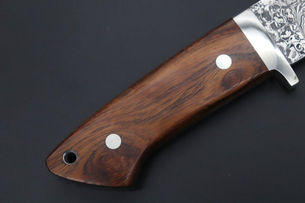 Mr. Itou  IT-680 Drop Point Hunter, 5.1" R2 Damascus Blade, Premium Desert Ironwood Handle