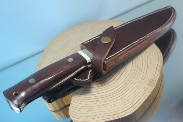 Fumio Inagaki FI-150 VG-10 Damascus Hunter, Exotic Wooden Handle