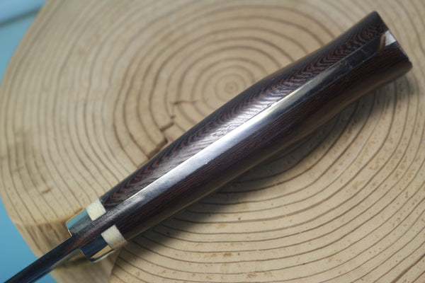 Fumio Inagaki FI-150 VG-10 Damascus Hunter, Exotic Wooden Handle