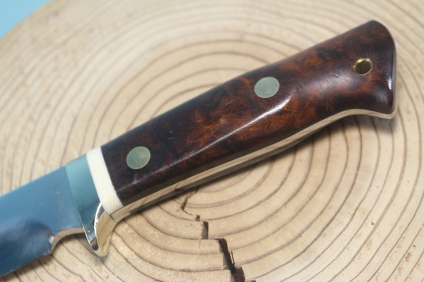 Fumio Inagaki FI-150 VG-10 Damascus Hunter, Exotic Wooden Handle