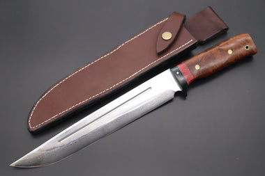 Fumio Inagaki FI-620 Katana Hunter. 10 1/4" VG-10 Damascus blade, Desert Ironwood Burl Custom Combination handle