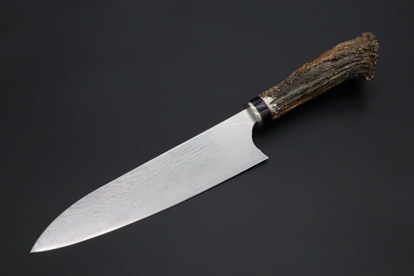 Fumio Inagaki FI-700 Gaucho Knife  (VG-10 Damascus blade, Crown Stag handle)