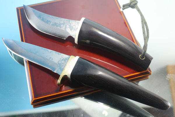 Fumio Inagaki FI-715 Buffalo Hunters, VG-10 Damascus blades, Buffalo Horn Handles