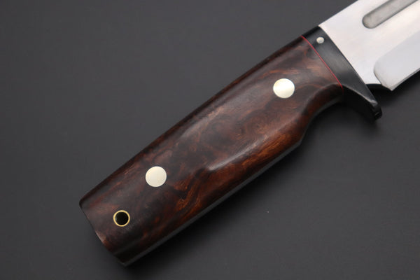 Fumio Inagaki FI-820 Samurai Tanto Hunter, 6-3/4" AUS-8 Blade, Premium Desert Ironwood Handle