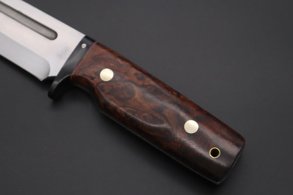 Fumio Inagaki FI-820 Samurai Tanto Hunter, 6-3/4" AUS-8 Blade, Premium Desert Ironwood Handle