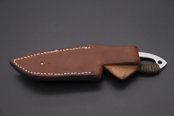 Fumio Inagaki FI-830  3-1/2" Skelton Hunter, VG-10 Damascus Drop point Blade