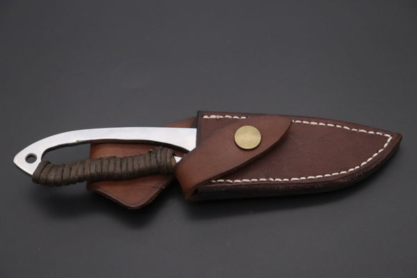 Fumio Inagaki FI-830  3-1/2" Skelton Hunter, VG-10 Damascus Drop point Blade