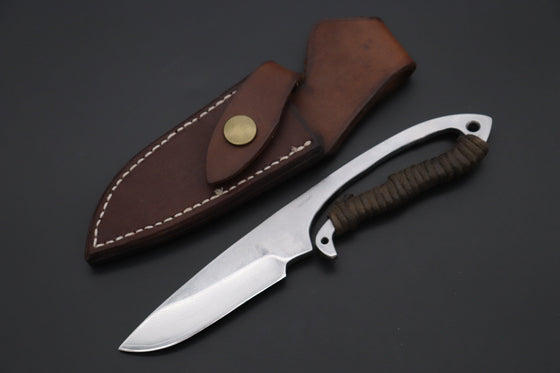 Fumio Inagaki FI-830  3-1/2" Skelton Hunter, VG-10 Damascus Drop point Blade