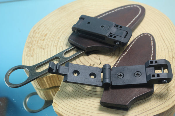 Fumio Inagaki FI-840   Skeleton Tactical Knife, VG-1 Gunblued Lightweight Skeleton