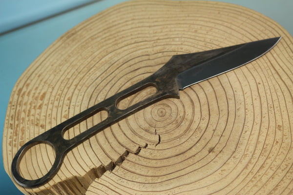 Fumio Inagaki FI-840   Skeleton Tactical Knife, VG-1 Gunblued Lightweight Skeleton