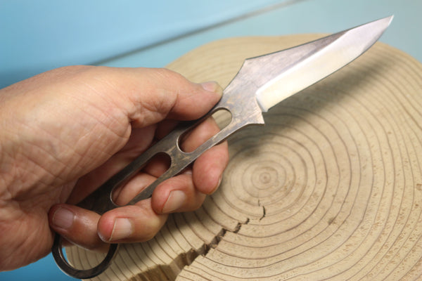 Fumio Inagaki FI-840   Skeleton Tactical Knife, VG-1 Gunblued Lightweight Skeleton