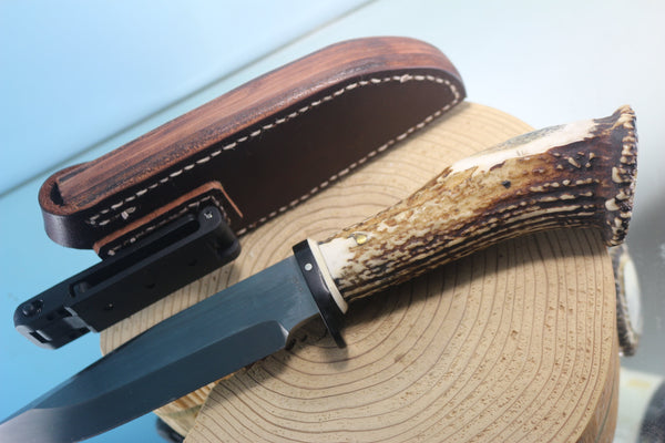 Fumio Inagaki FI-860 CrownStag Spear Point Hunter, 5-7/8" Hitachi Premium ATS-34 Blade