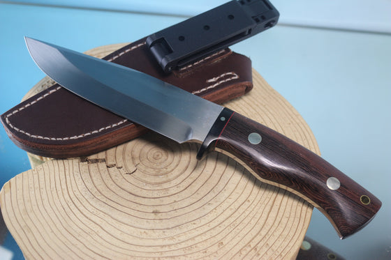 Fumio Inagaki FI-870 Tagayasan Spear Point Hunter, 5-1/2" Hitachi Premium ATS-34 Blade