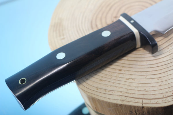 Fumio Inagaki FI-885 Mamba Hunter,   9" VG-10 Damascus Recurved Hamaguri-ba  Blade - JapaneseKnifeDirect.Com