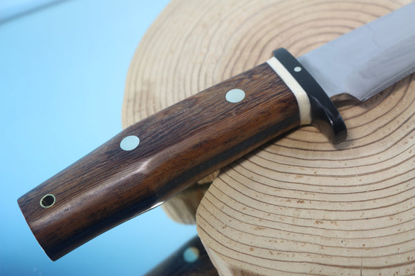 Fumio Inagaki FI-885 Mamba Hunter,   9" VG-10 Damascus Recurved Hamaguri-ba  Blade - JapaneseKnifeDirect.Com