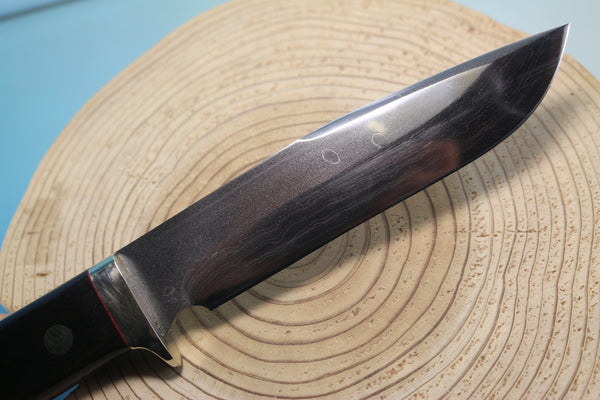 Fumio Inagaki FI-890 Damascus Hunter, 5-1/2" VG-1 Damascus blade - JapaneseKnifeDirect.Com