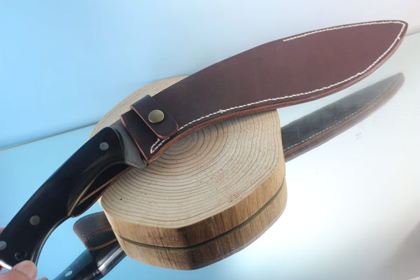 Fumio Inagaki FI-920 Kukri Machete Knife, 13" VG-10 Damascus Blade - JapaneseKnifeDirect.Com