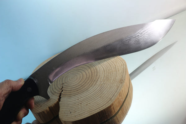 Fumio Inagaki FI-920 Kukri Machete Knife, 13" VG-10 Damascus Blade - JapaneseKnifeDirect.Com